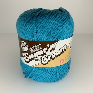 hot blue sugar’n cream cotton yarn