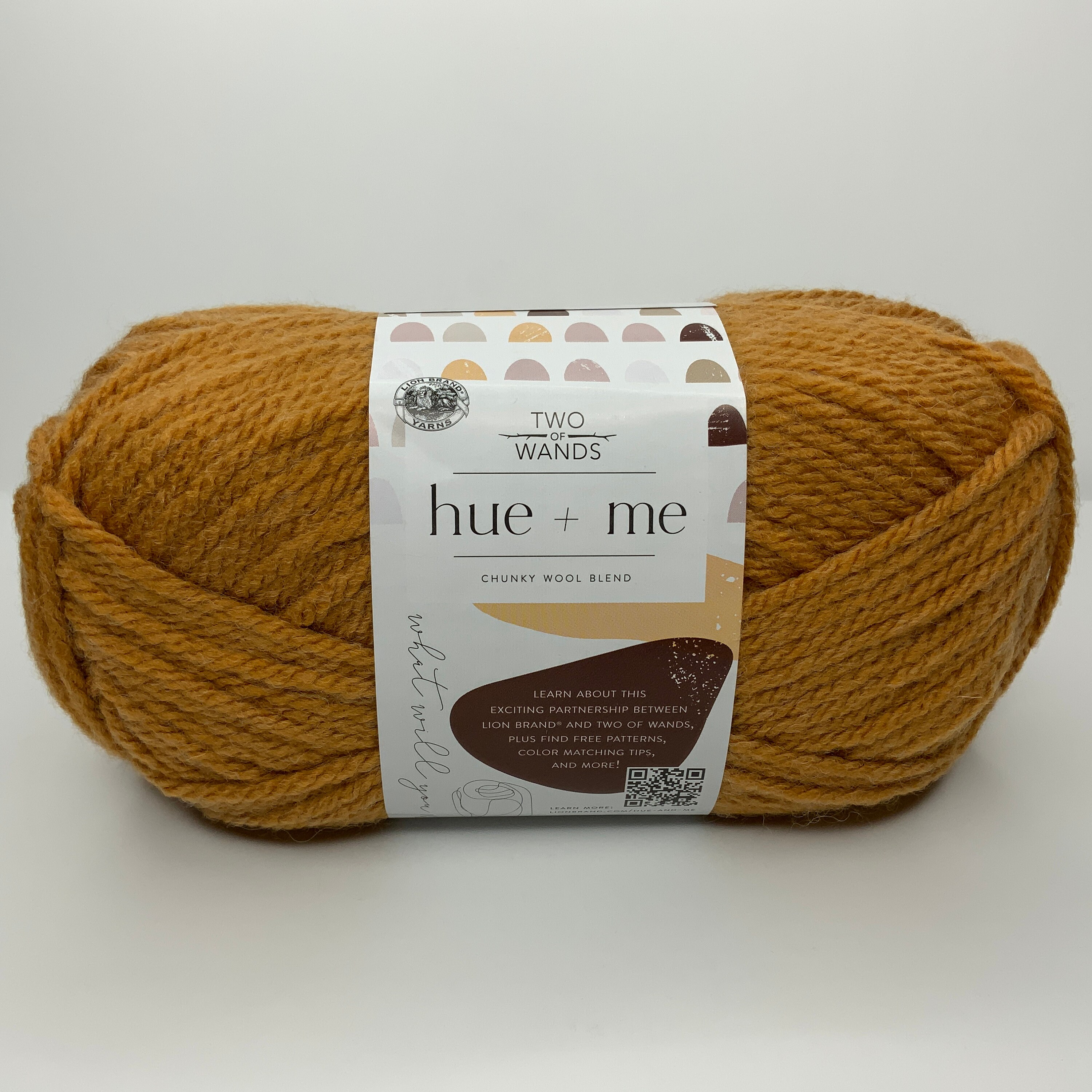 Lion Brand Hue + Me yarn,Bulky 5/137yd/125m, Acrylic/Wool -  Arrowwood-Lovesong-Peacoat-Terra