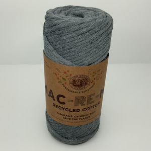 charcoal mac-re-me recycled cotton yarn