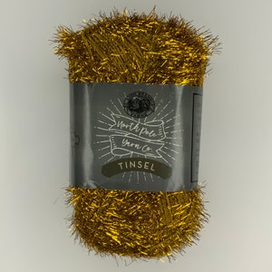 gold tinsel yarn