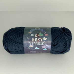 navy oh baby organic yarn