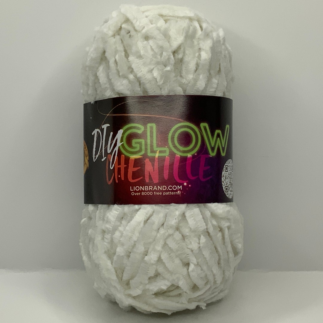Lion Brand Super Bulky Polyester DIY Glow Chenille Yarn