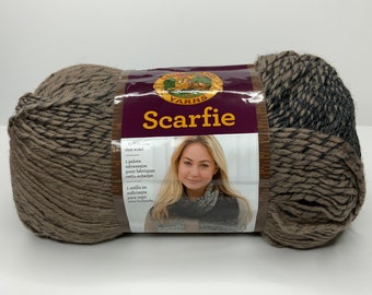 taupe/charcoal scarfie yarn