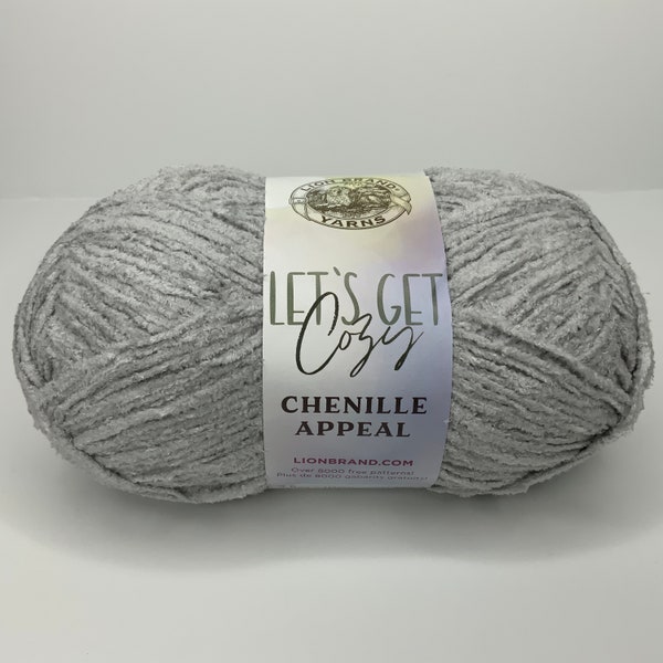 quiet grey chenille appeal yarn