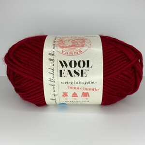 Wool-Ease Worsted Wool Lion Brand Yarn 1 Skein Knit Crochet Ranch Red 102 5  oz