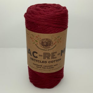 red velvet mac-re-me recycled cotton yarn