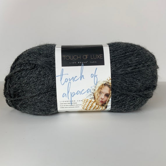 Lion Brand Touch of Alpaca Yarn - Charcoal