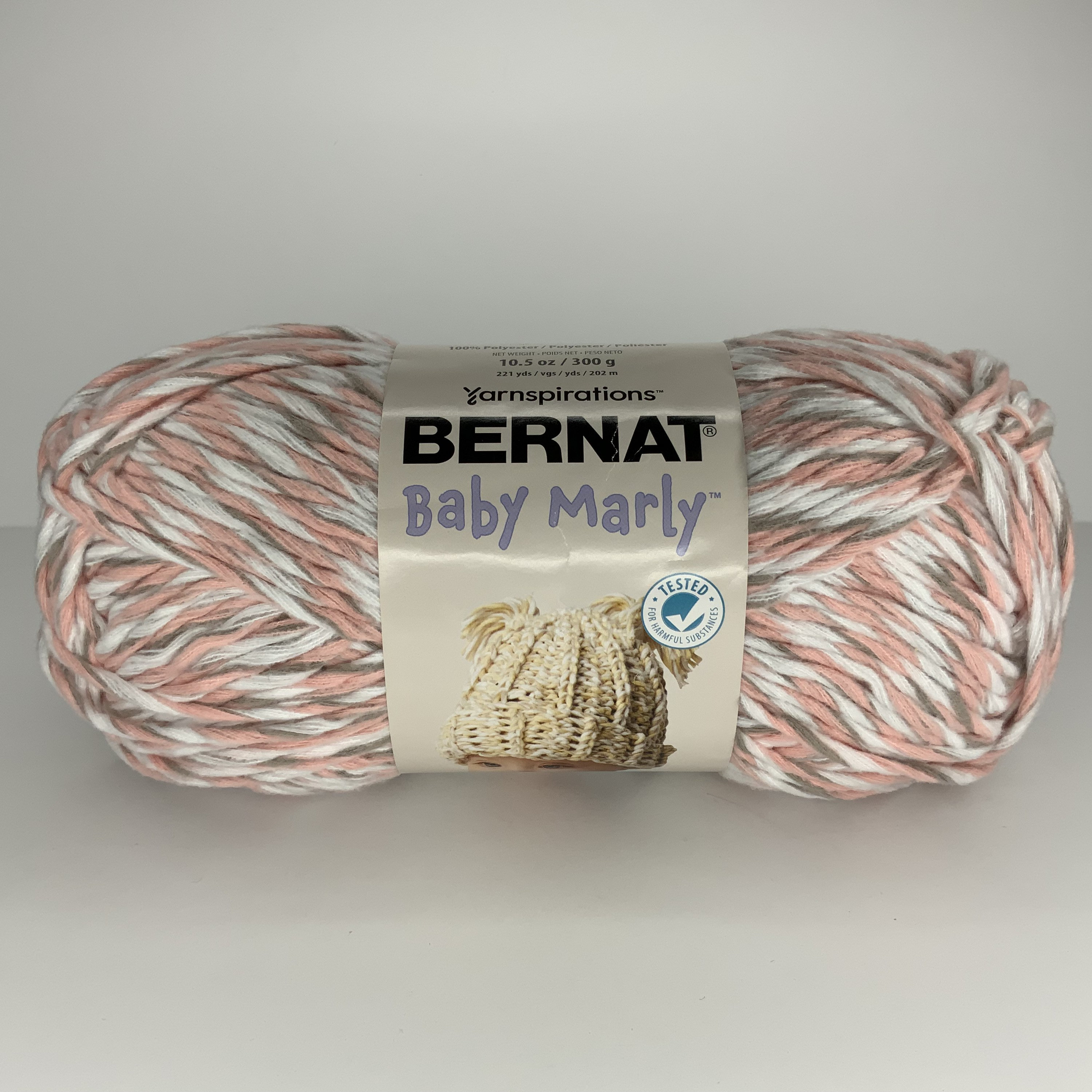 Bernat Softee Baby Yarn, Color Grey Marly, 362 Yards, Softee Baby