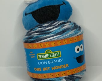 Crochet One Hat Wonder Yarn Cookie Monster Sesame Street One Hat