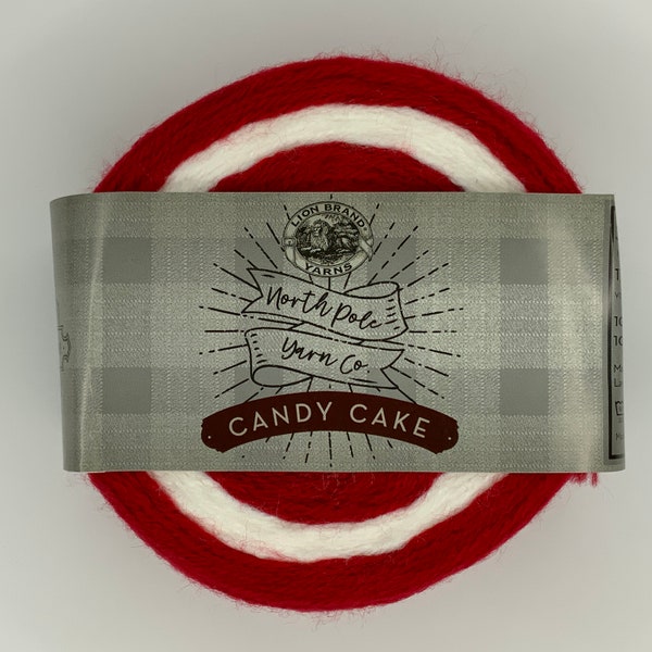 red/white candy cake yarn