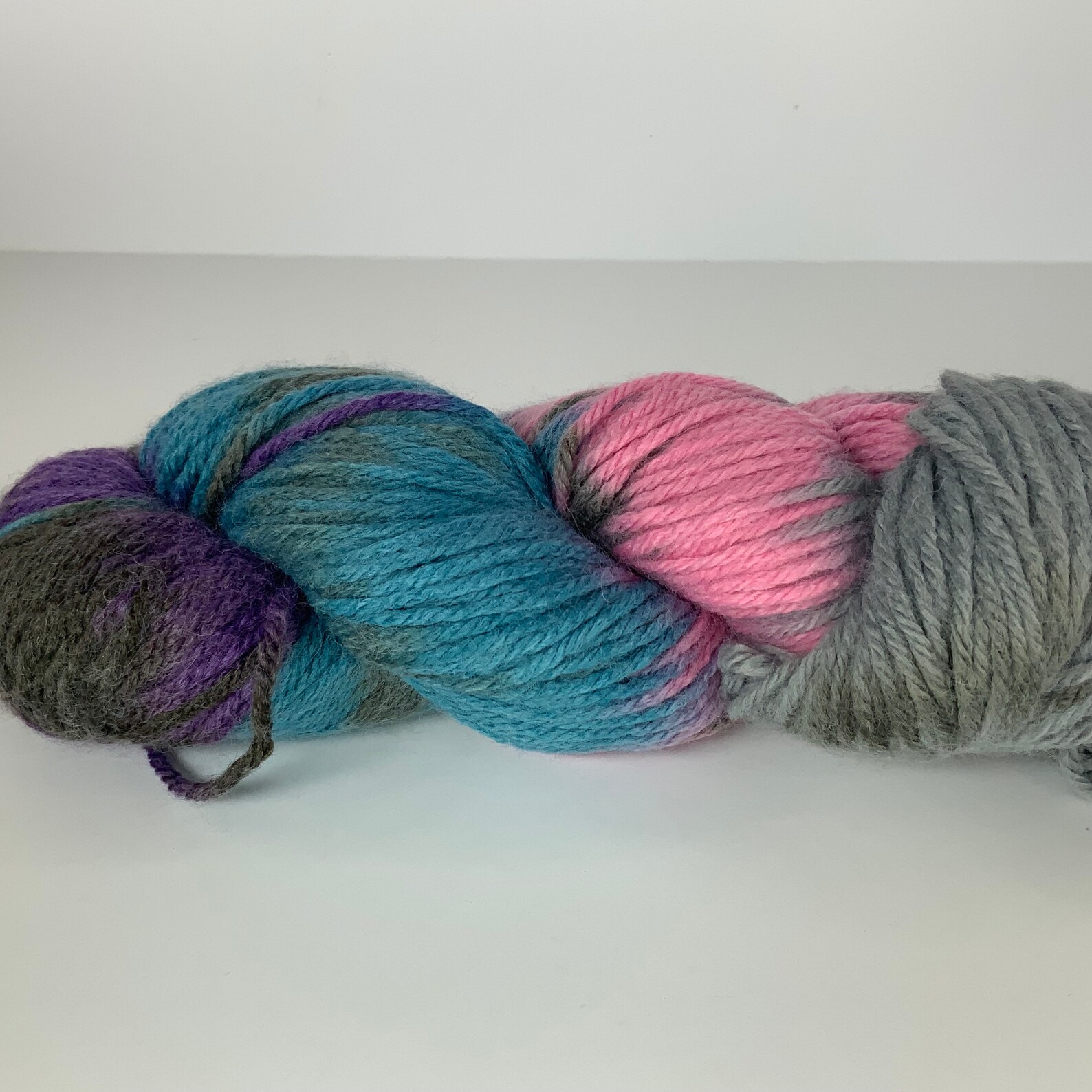 Cotton candy woolease hand dyed yarn Etsy