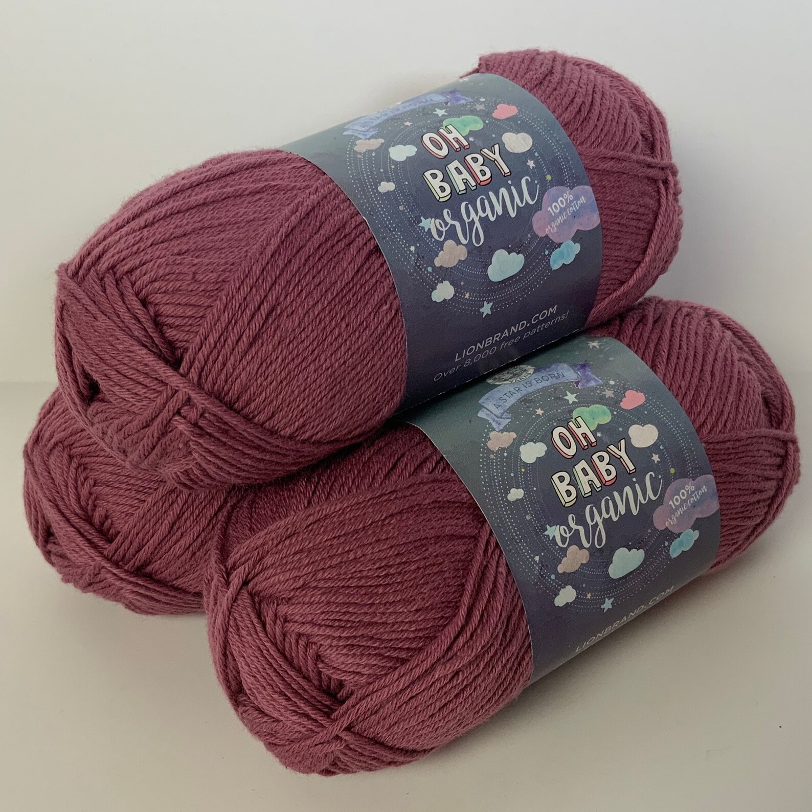 Mauve oh baby organic yarn Etsy