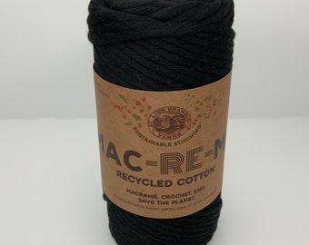 black mac-re-me recycled cotton yarn