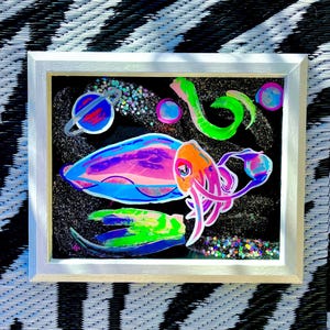 Cuttlefish Alien Galaxy Painting