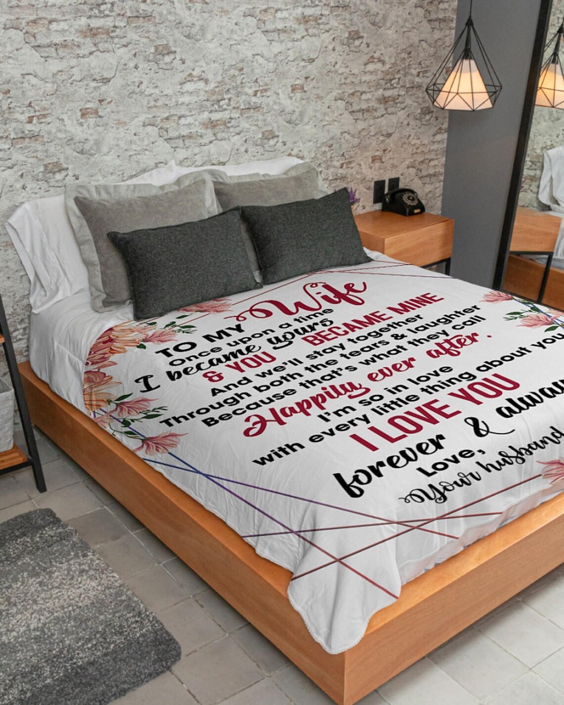 To my wife Blanket Throw Multiple Size Plush Throw Blanket Etsy