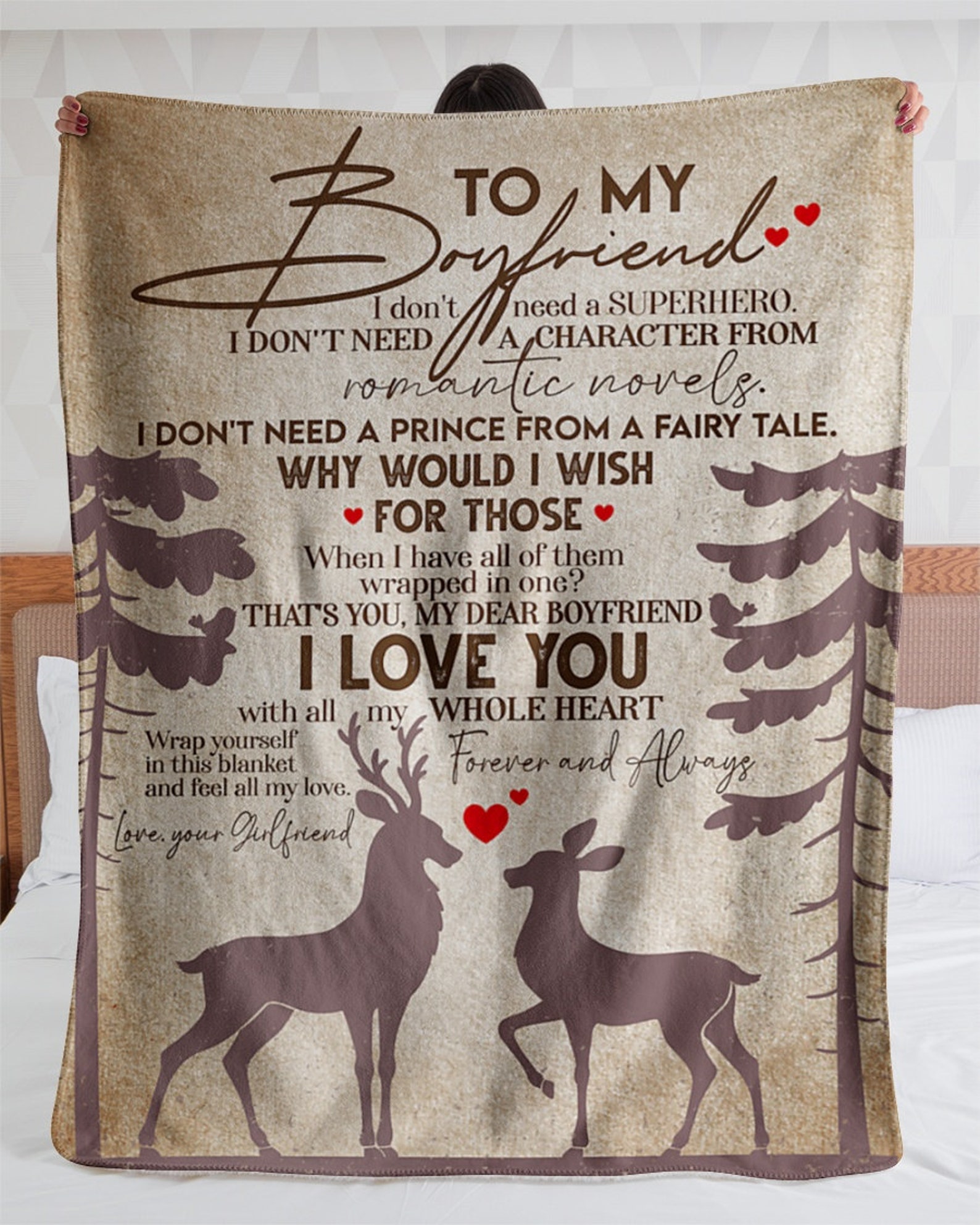 To my Boyfriend Blanket Throw Multiple Size Plush Throw Etsy