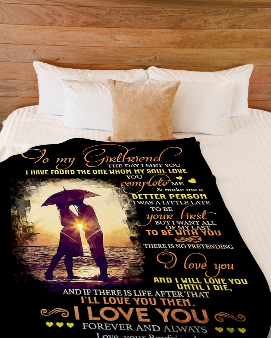 To my Girlfriend Blanket Throw Multiple Size Plush Throw Etsy