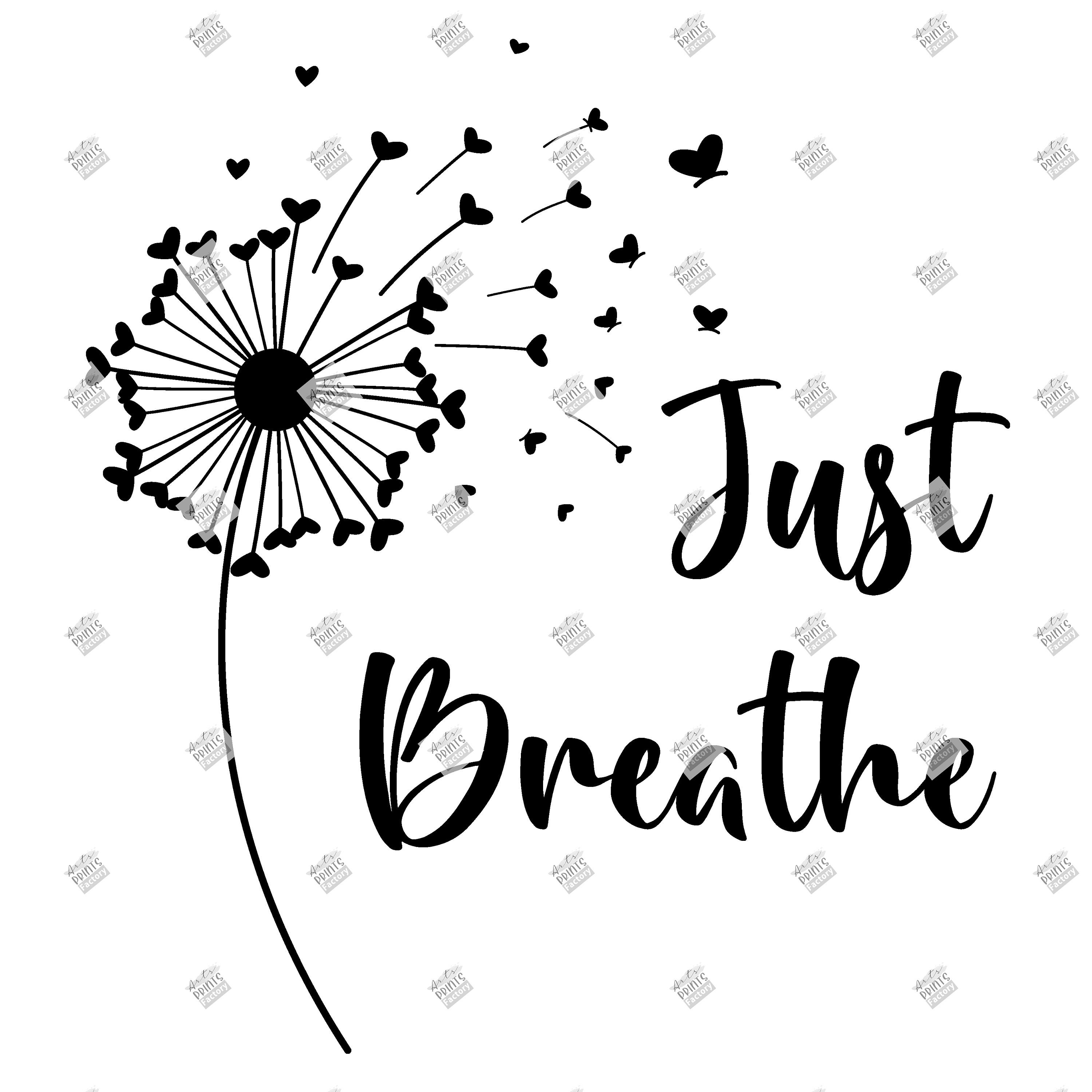 Just Breathe Digital FIle Pdf. Svg. Ai. Eps. Embellishments Clip Art