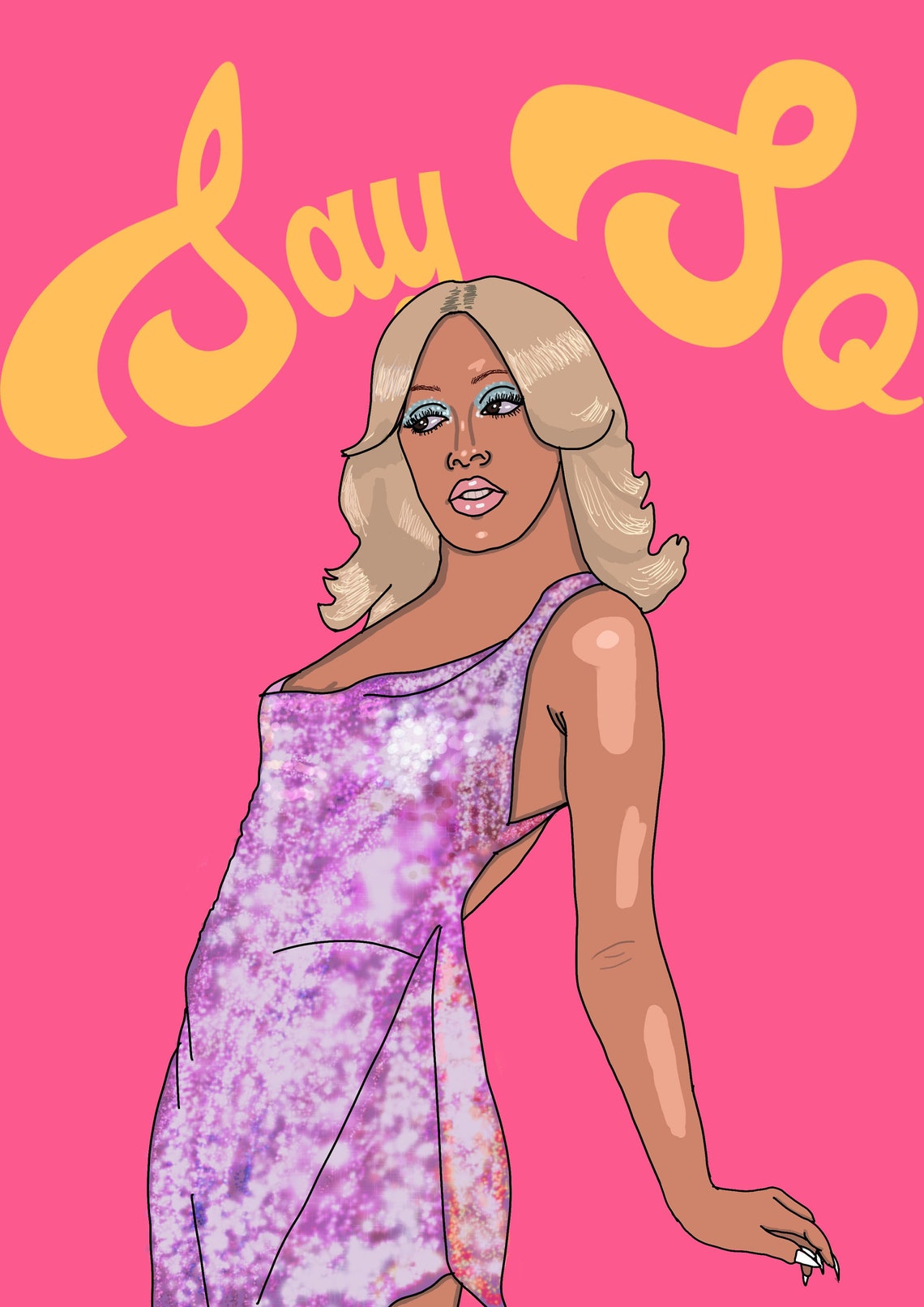 Doja Cat Individual Digital Drawing A4 Art Print Poster Etsy