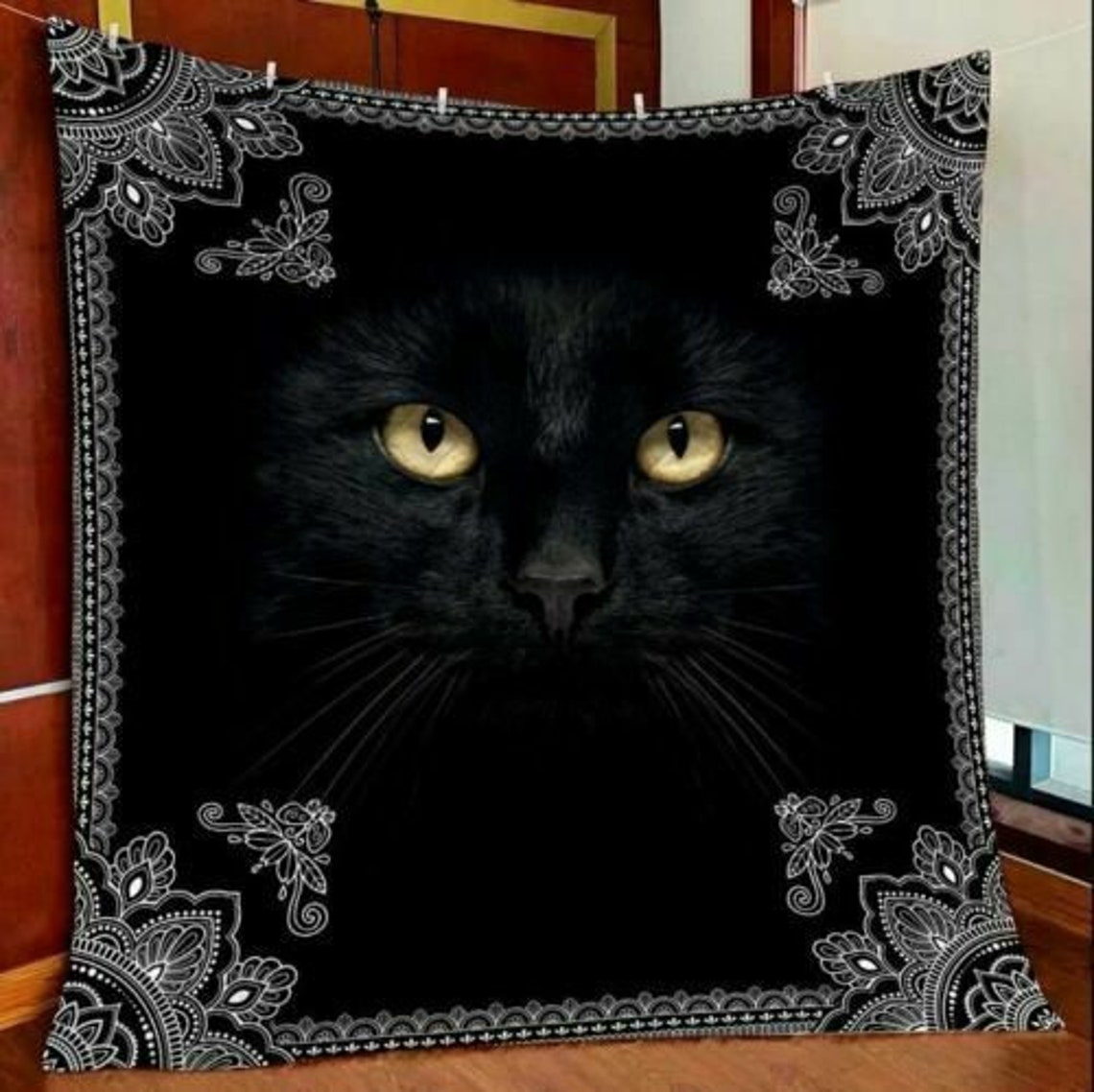 BLACK CAT Mink Sherpa Blanket/Fleece Blanket/Woven Blanket Etsy
