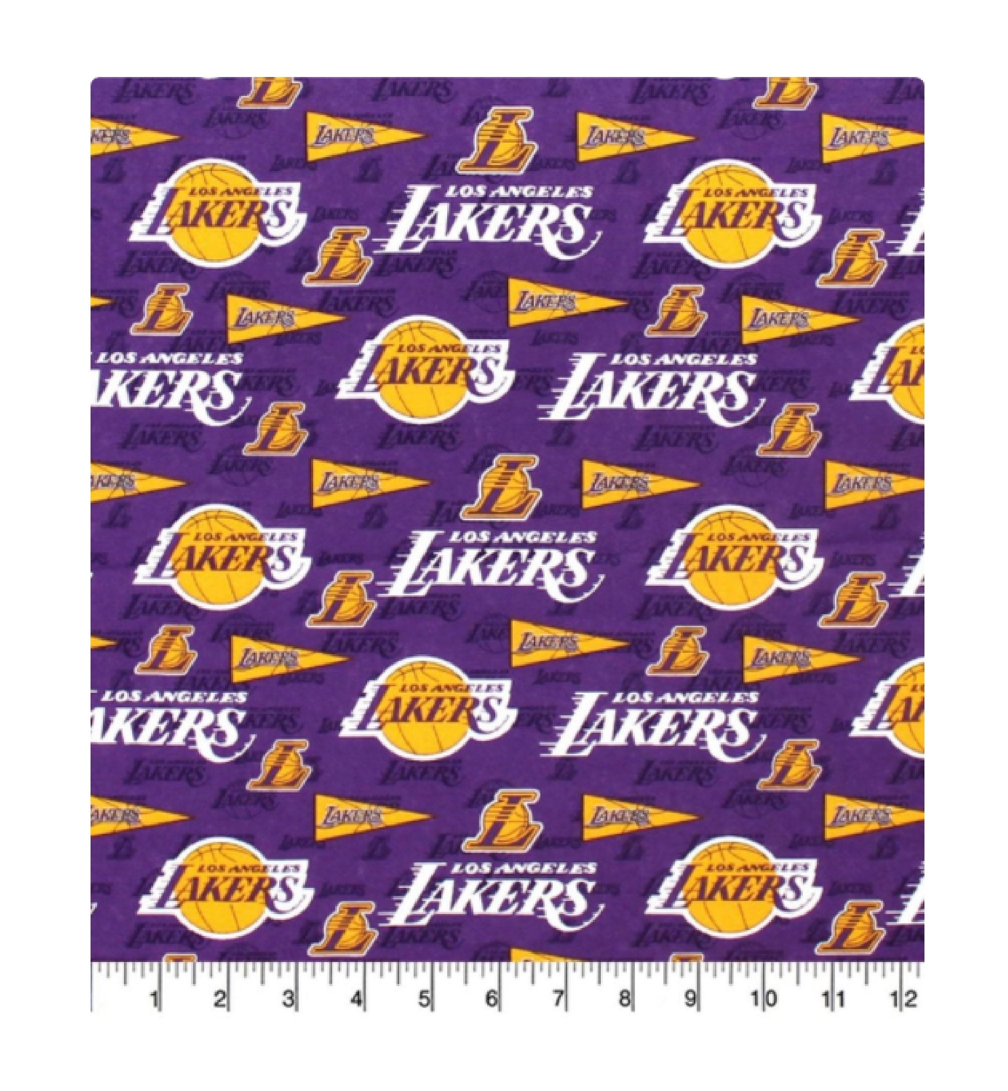 NBA - Los Angeles Lakers Sticker Toss Purple Yardage