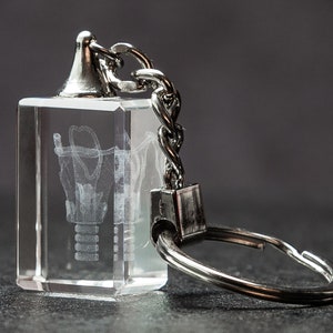 Larynx Crystal Key Chain