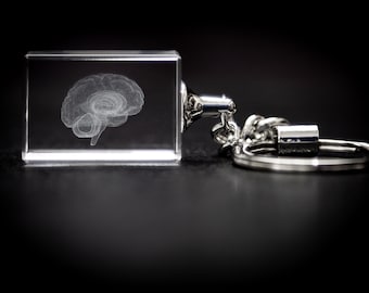 Brain Crystal Key Chain