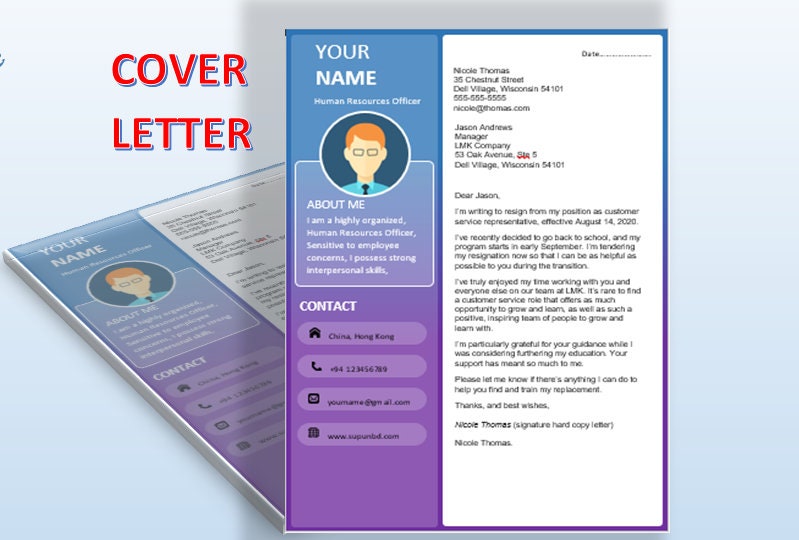 Resume Template | Cover Letter Template for MS Word | Modern Resume ...