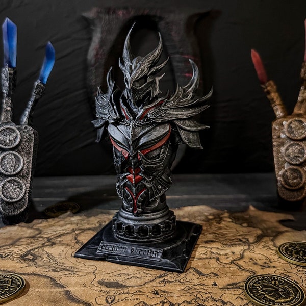 Daedric Armor Bust, Skyrim Inspired, The Elder Scrolls Statue