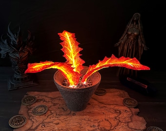 Crimson Nirnroot Night Light, Skyrim Replica, Elder Scrolls V Alchemy Ingredient, LED Artifact