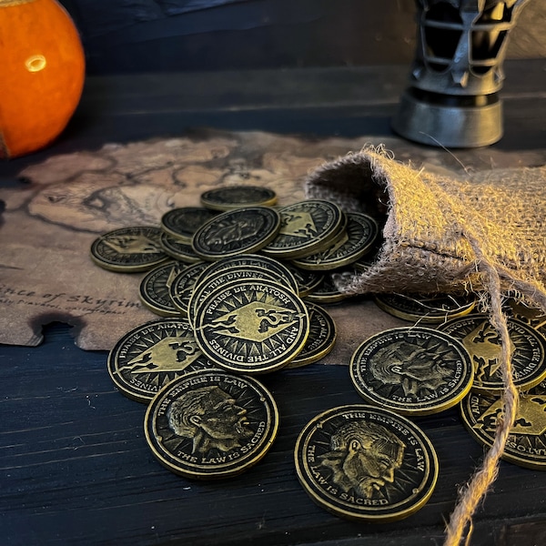 Skyrim, Septim Coins, The Elder Scrolls V, Pochette d'argent, Argent provenant d'un jeu vidéo, Drakes de Skyrim