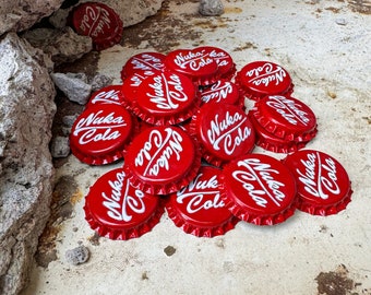 Handmade Fallout Bottle Caps, Nuke Cola Caps, Fallout Props, Gift for Fans