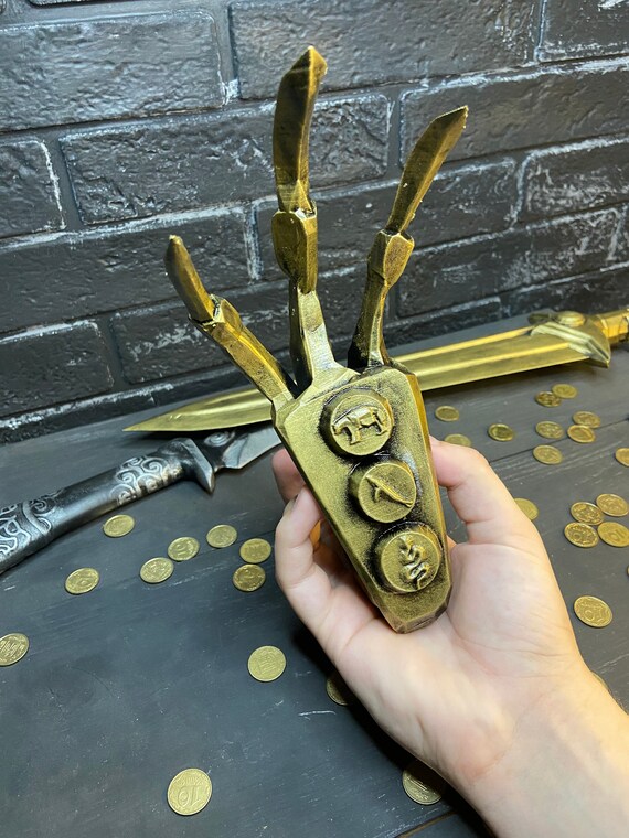 Skyrim Golden Dragon Claw Artifact Elder Scrolls Emerald Etsy