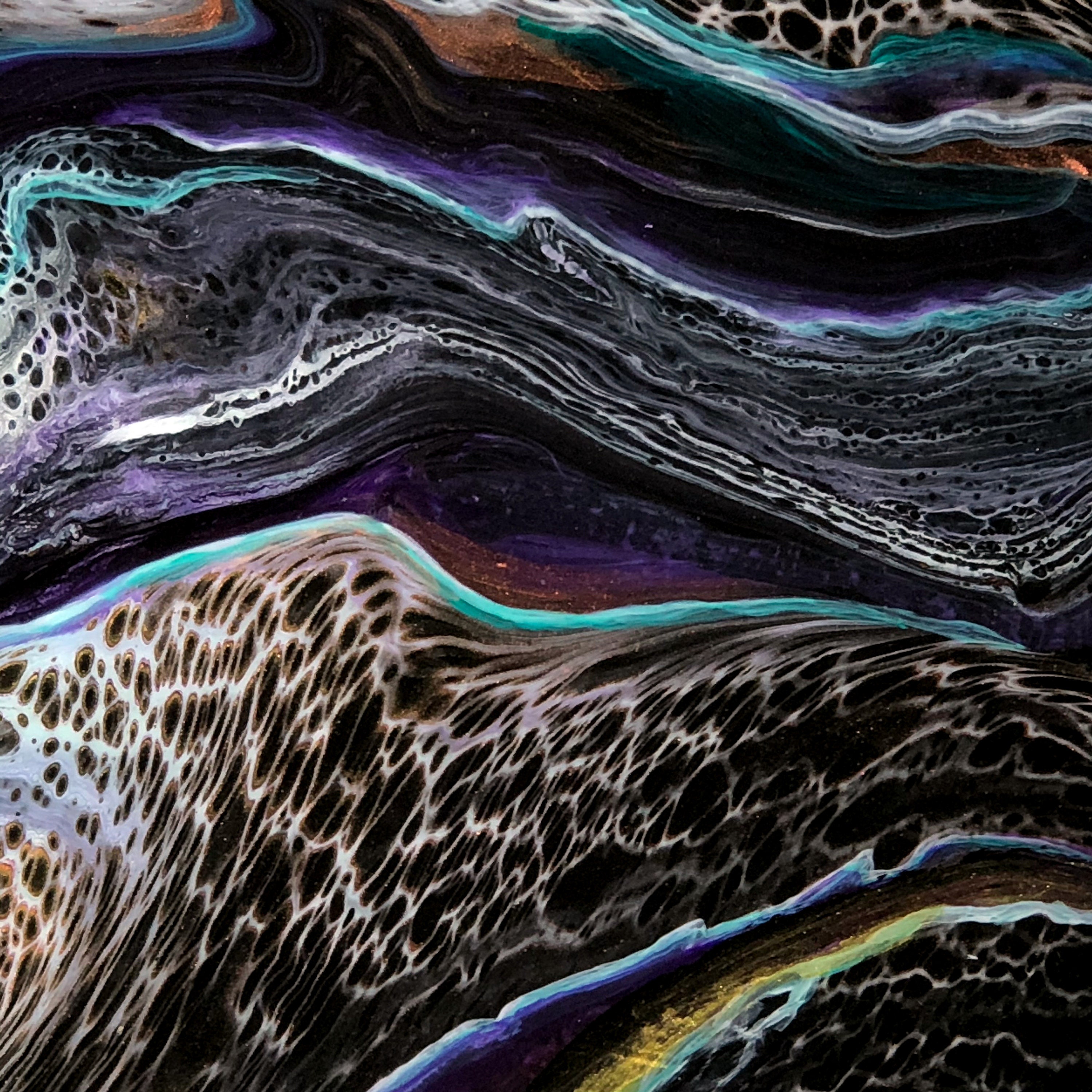 Pintura original de color de color de barrido acrílico | Etsy