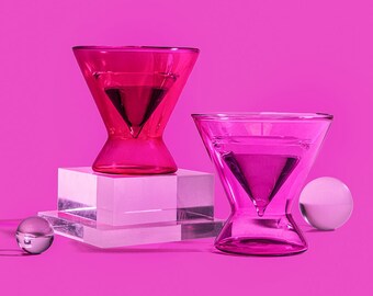 Barbie™ x Dragon Glassware® Stemless Martini Glasses