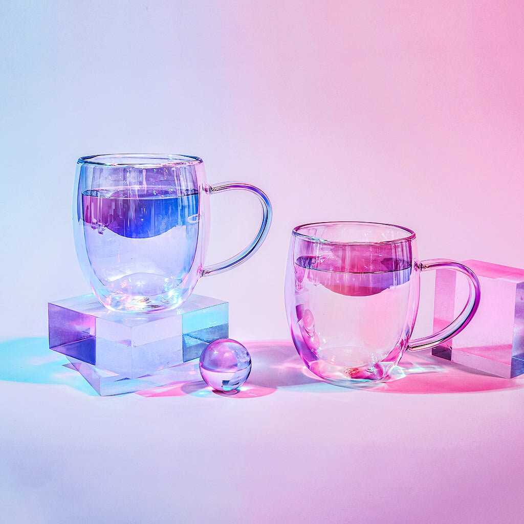 Colored Glass Cups Original Design Colorful Waved Ear Glass Mug Handmade  Simple Wave Coffee Cup for Hot Water - AliExpress