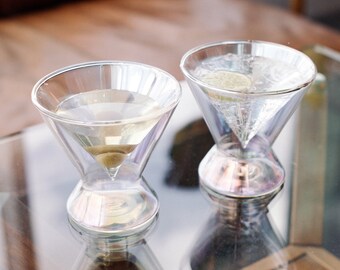 Stemless Martini Glasses