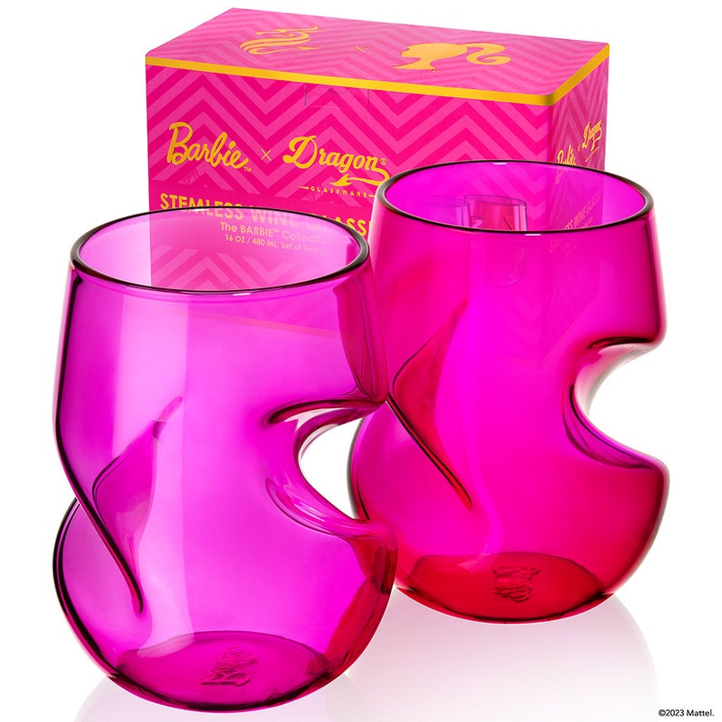 Barbie x Dragon Glassware Stemless Wine Glasses - Thumbnail 5