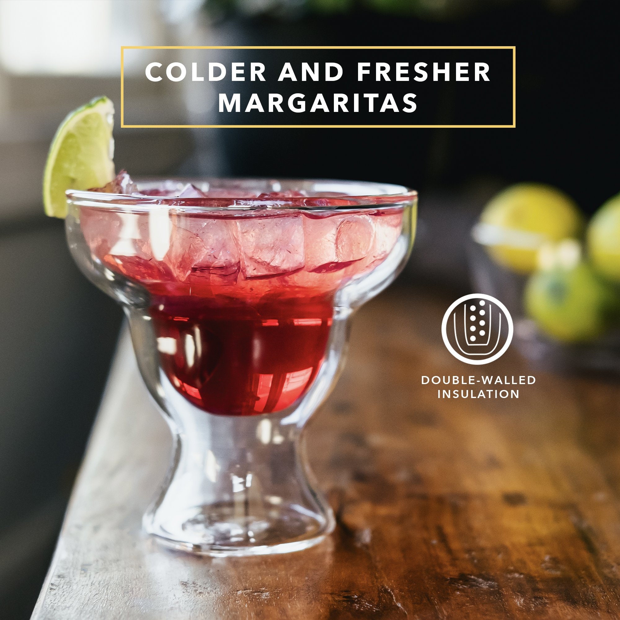 Double Wall Stemless Margarita Glasses Unique Shaped Etsy