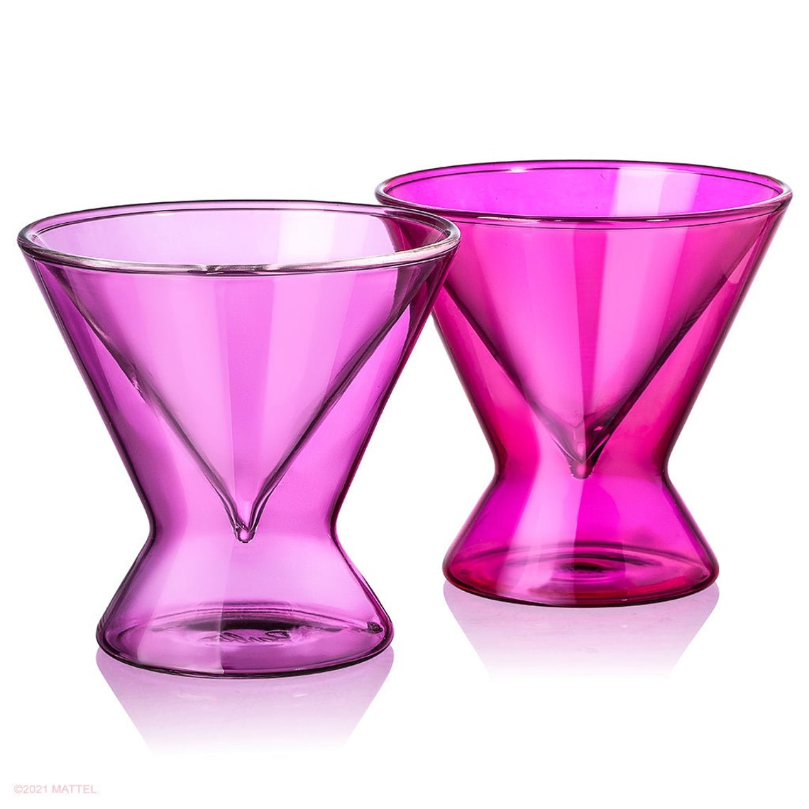 Barbie Insulated Martini Glasses Stemless Pink and Magenta Etsy