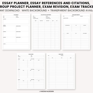 Student Digital Planner Templates, Student Planner Inserts, Acedemic ...