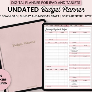 Digital Budget Planner, Digital Finance Planner, Digital Planner, Bi-Weekly Budget, Monthly Budget, GoodNotes Digital Planner, iPad Planner