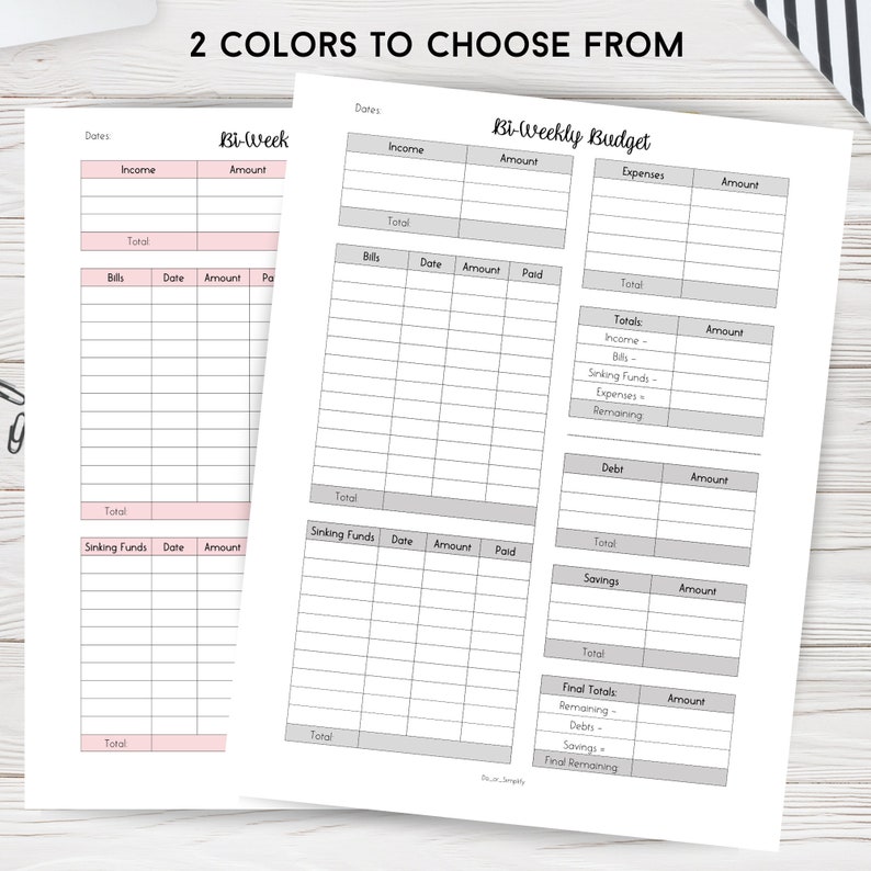 weekly budget planner weekly budget planner