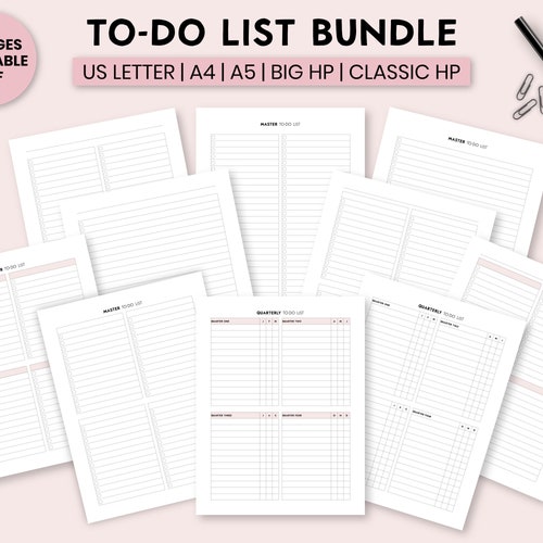 Printable Master to Do List - Etsy