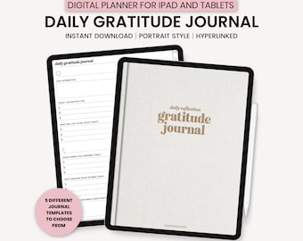 Diario Digital de Gratitud, Diario Digital de 5 Minutos, Diario Digital de Autocuidado, Diario Digital de Salud Mental, Diario Digital 365