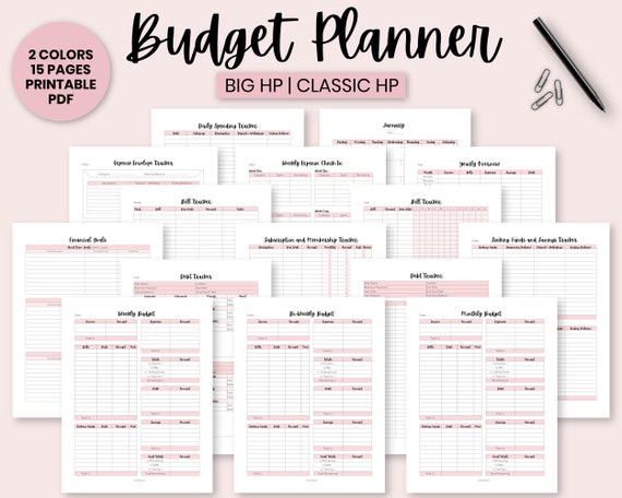 Financial Planner & Monthly Budget, Lights Planner Action Inserts