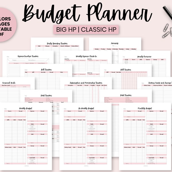 Classic Happy Planner Budget Planner, Classic Happy Planner Printable, Finance Planner, Budget Template, Bi-Weekly Budget, Monthly Budget