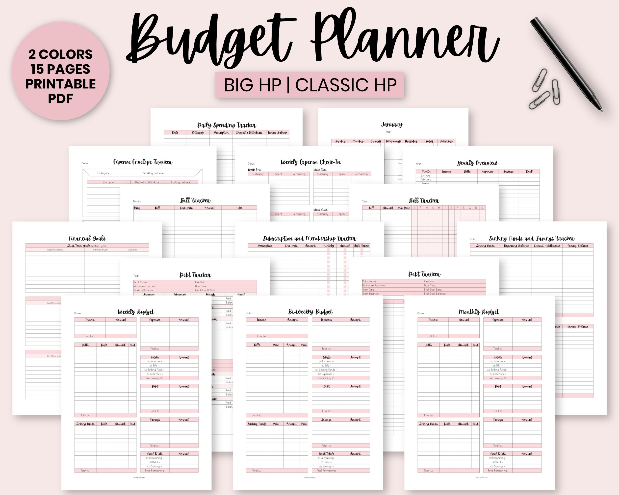 Classic Happy Planner Budget Planner Classic Happy Planner Etsy Canada