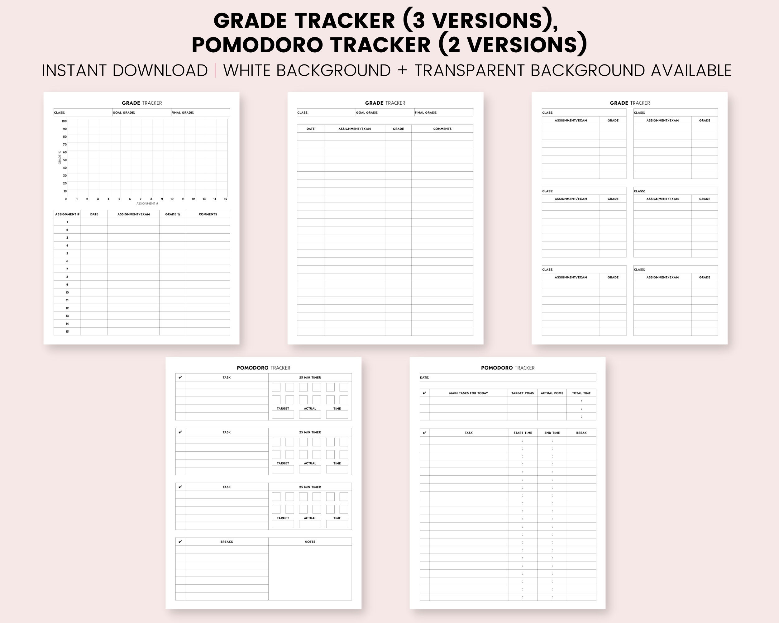 Student Digital Planner Templates Student Planner Inserts - Etsy