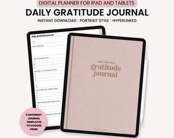 Diario Digital de Gratitud, Diario Digital de 5 Minutos, Diario Digital de Autocuidado, Diario Digital de Salud Mental, Diario Digital 365